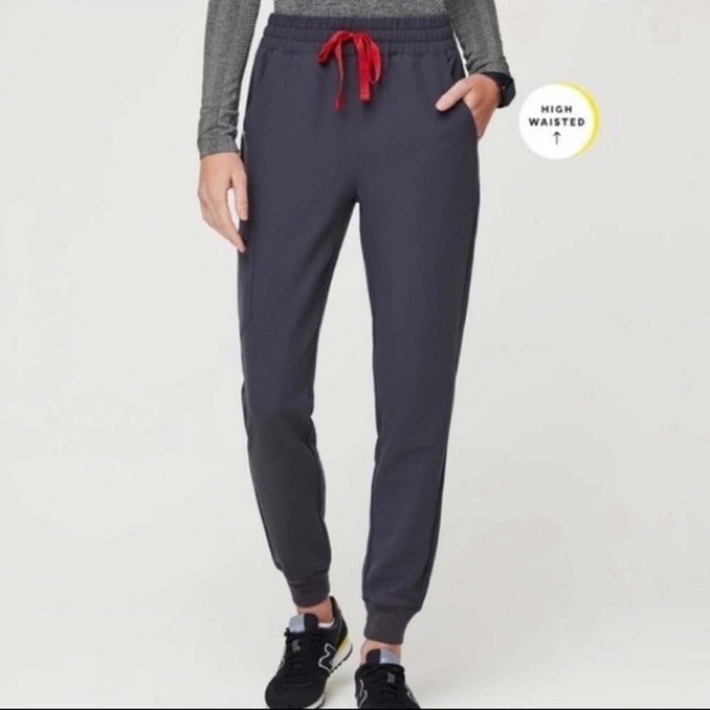 FIGS *LIMITED EDITION* Charcoal Zamora High Waisted Jogger Scrub: Small / Petite